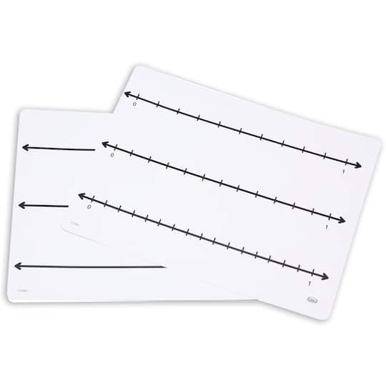 Didax Write-On Wipe-Off Fraction Number Line Mats, 10ct. in White | 9" x 12" | Michaels®
